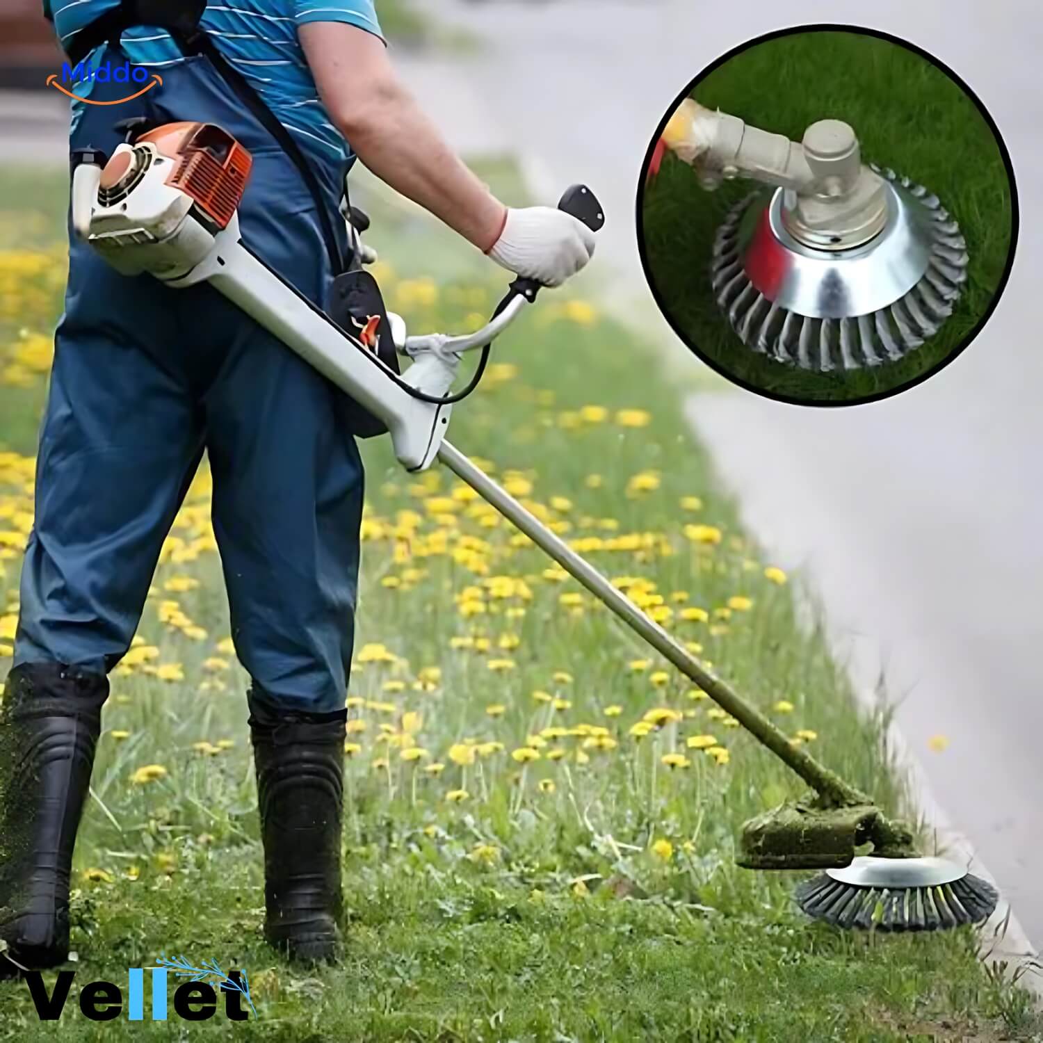 WeedMaster Pro | Nahtlose Unkrautbürste für mühelose Rasen- und Gartenpflege