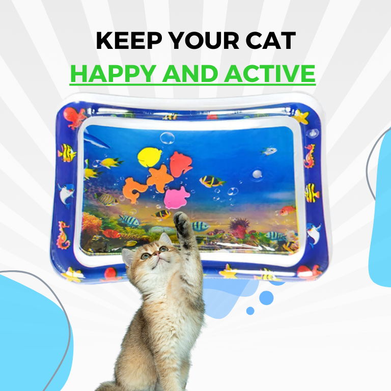 PurrSplash Spielmatte | Ultimativer Wasserspaß für Katzen