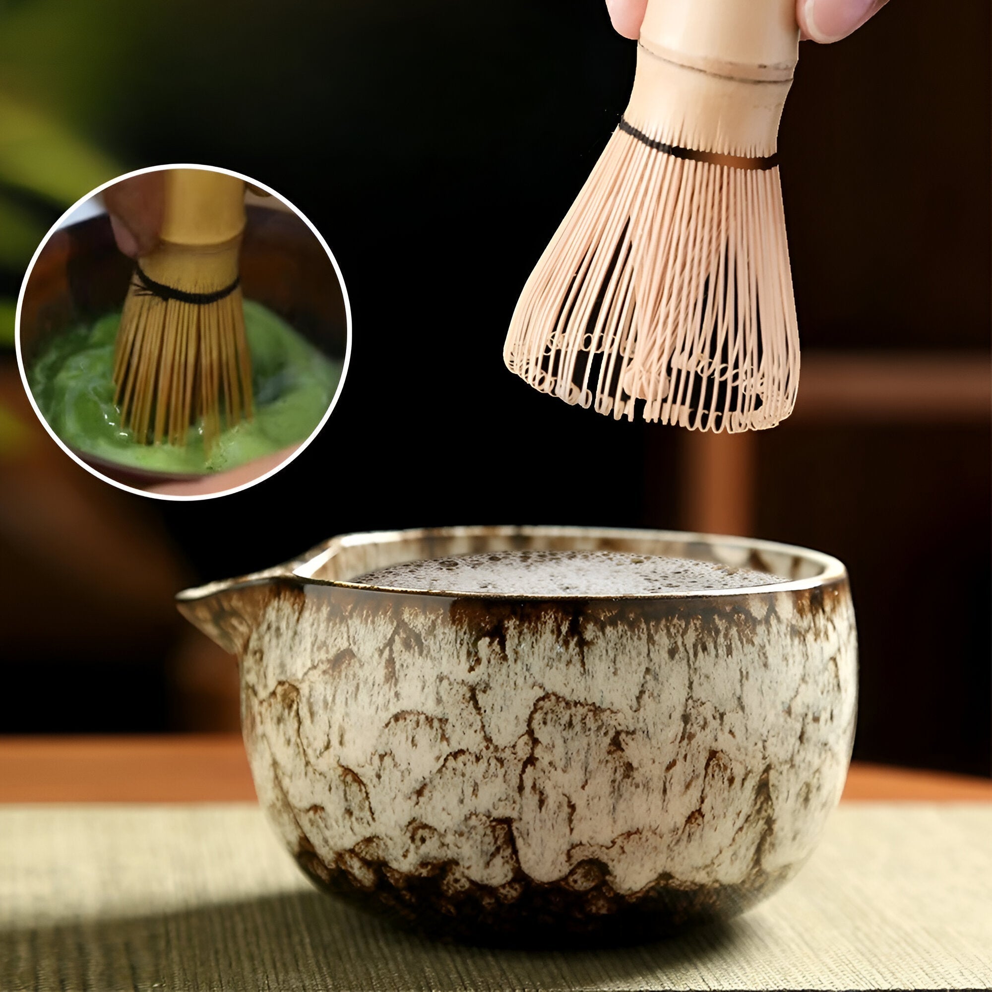 Matcha Keramikset - Traditionelle Tee-Zeremonie | 6 Teile