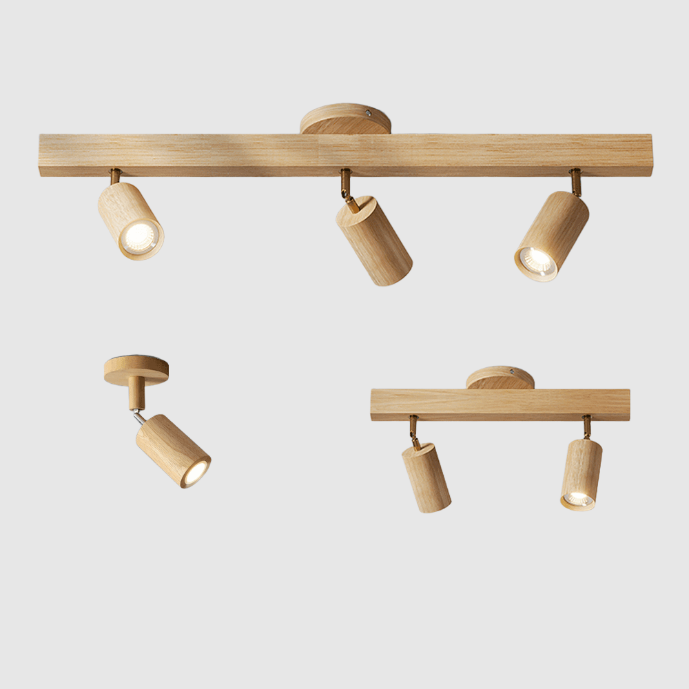 Verstellbare Holz-Deckenlampe Minimalistisch Massivholz