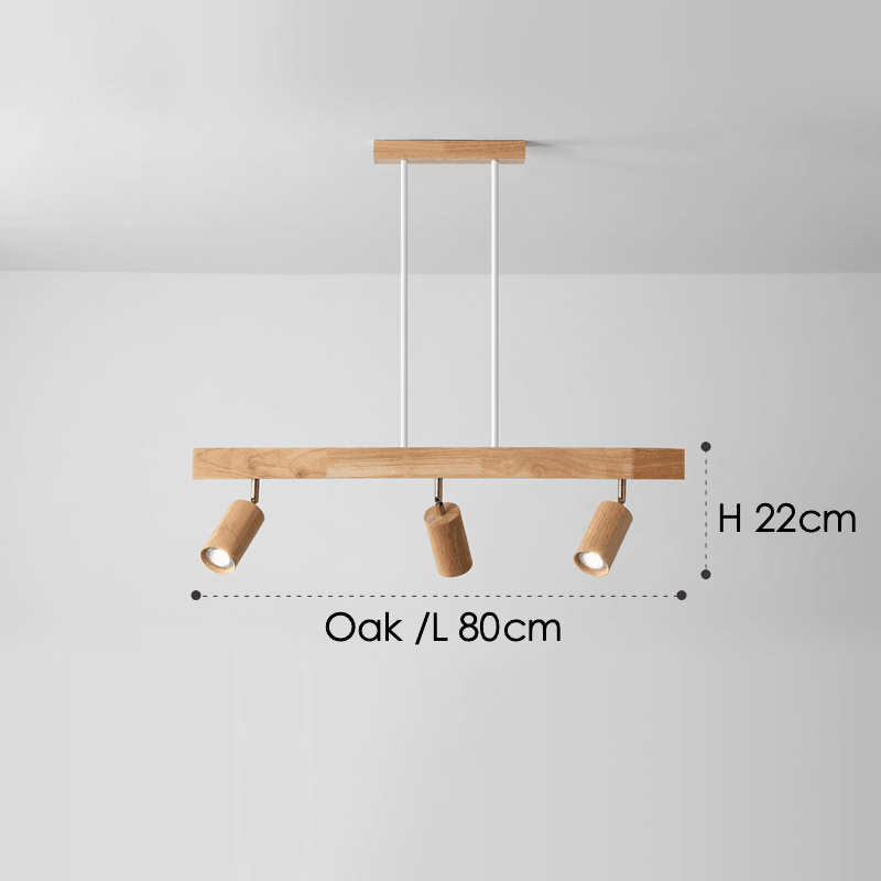 Verstellbare Holz-Deckenlampe Minimalistisch Massivholz