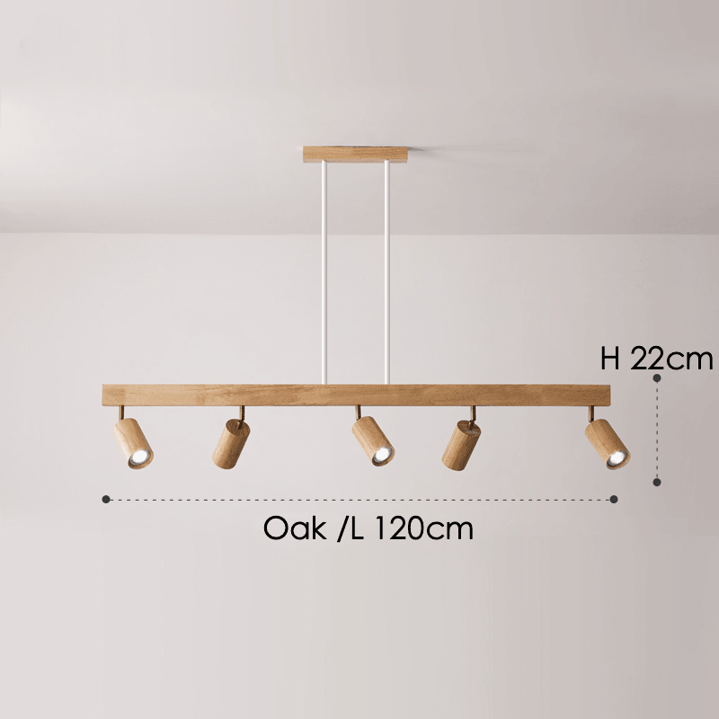 Verstellbare Holz-Deckenlampe Minimalistisch Massivholz