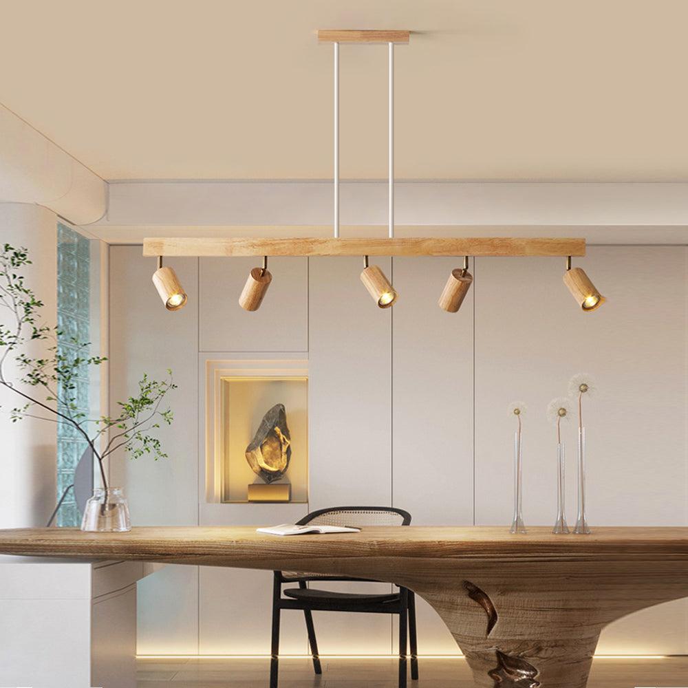Verstellbare Holz-Deckenlampe Minimalistisch Massivholz