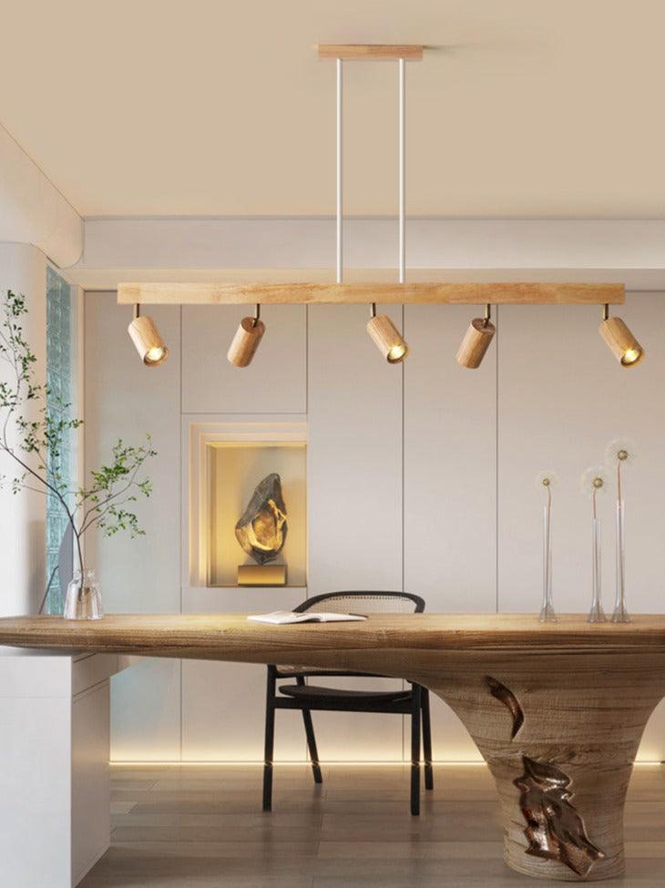 Verstellbare Holz-Deckenlampe Minimalistisch Massivholz