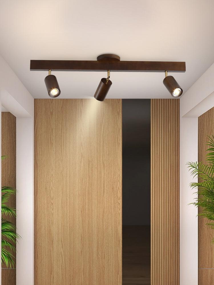Verstellbare Holz-Deckenlampe Minimalistisch Massivholz