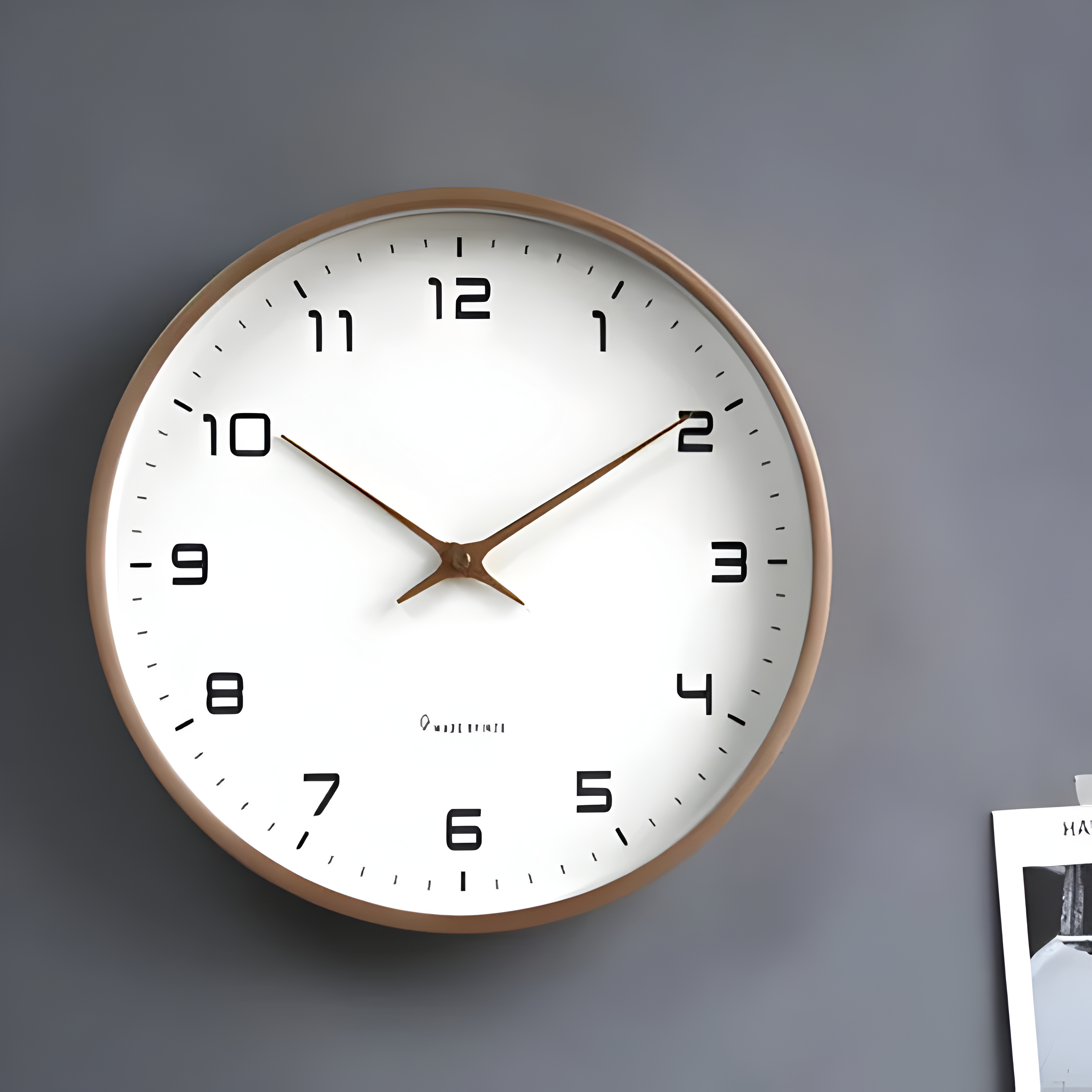 Geräuschlose Holz-Wanduhr | Modernes Runddesign