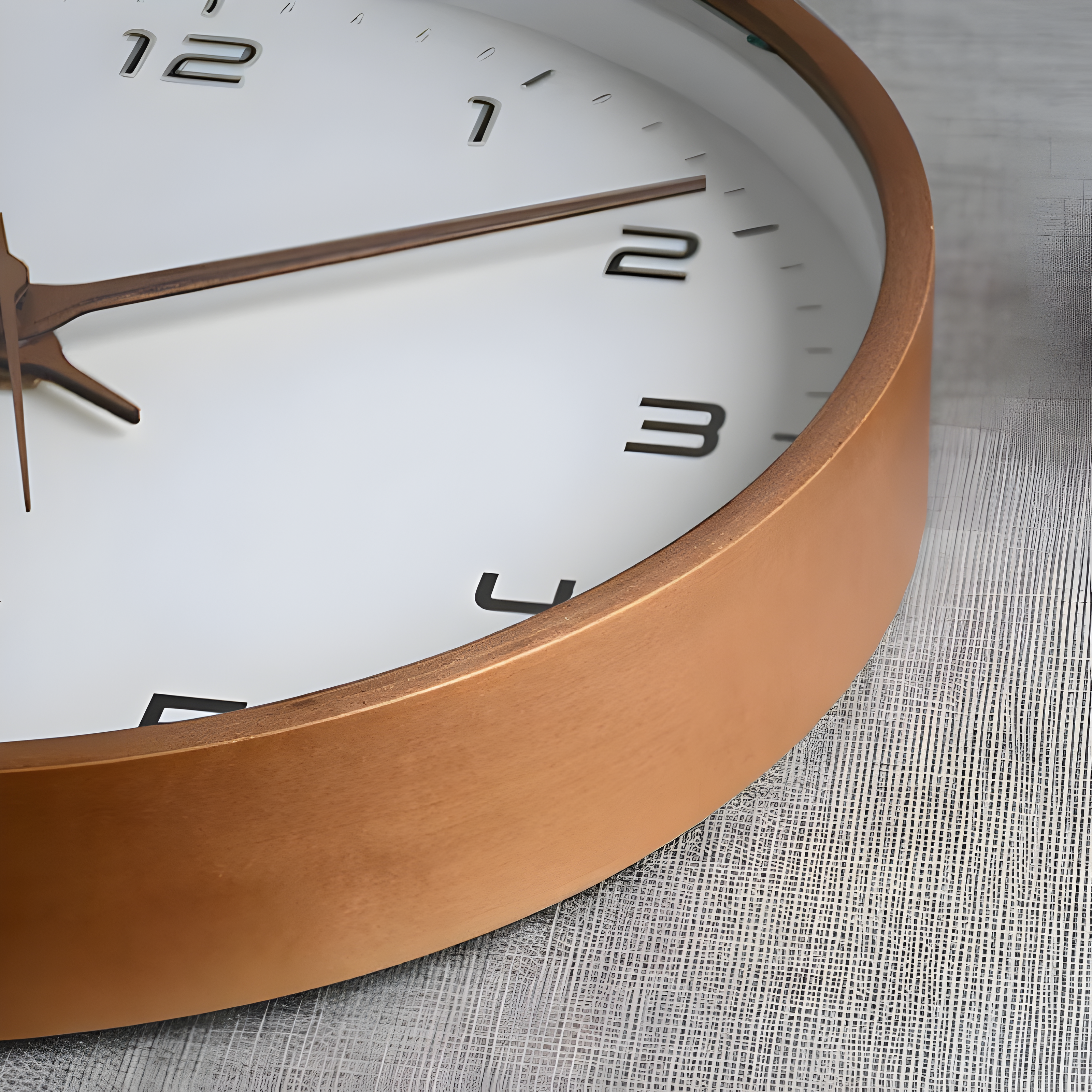 Geräuschlose Holz-Wanduhr | Modernes Runddesign