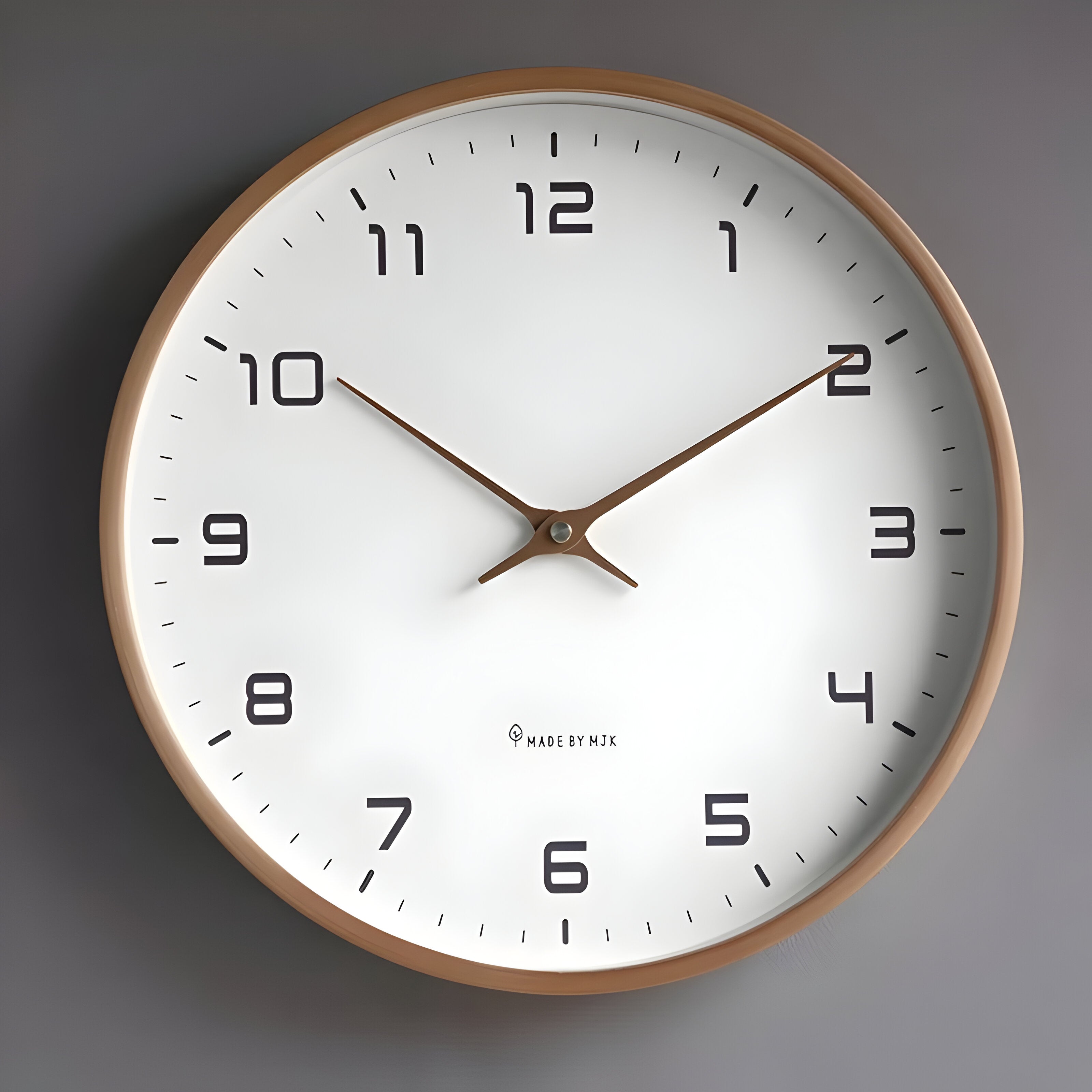 Geräuschlose Holz-Wanduhr | Modernes Runddesign