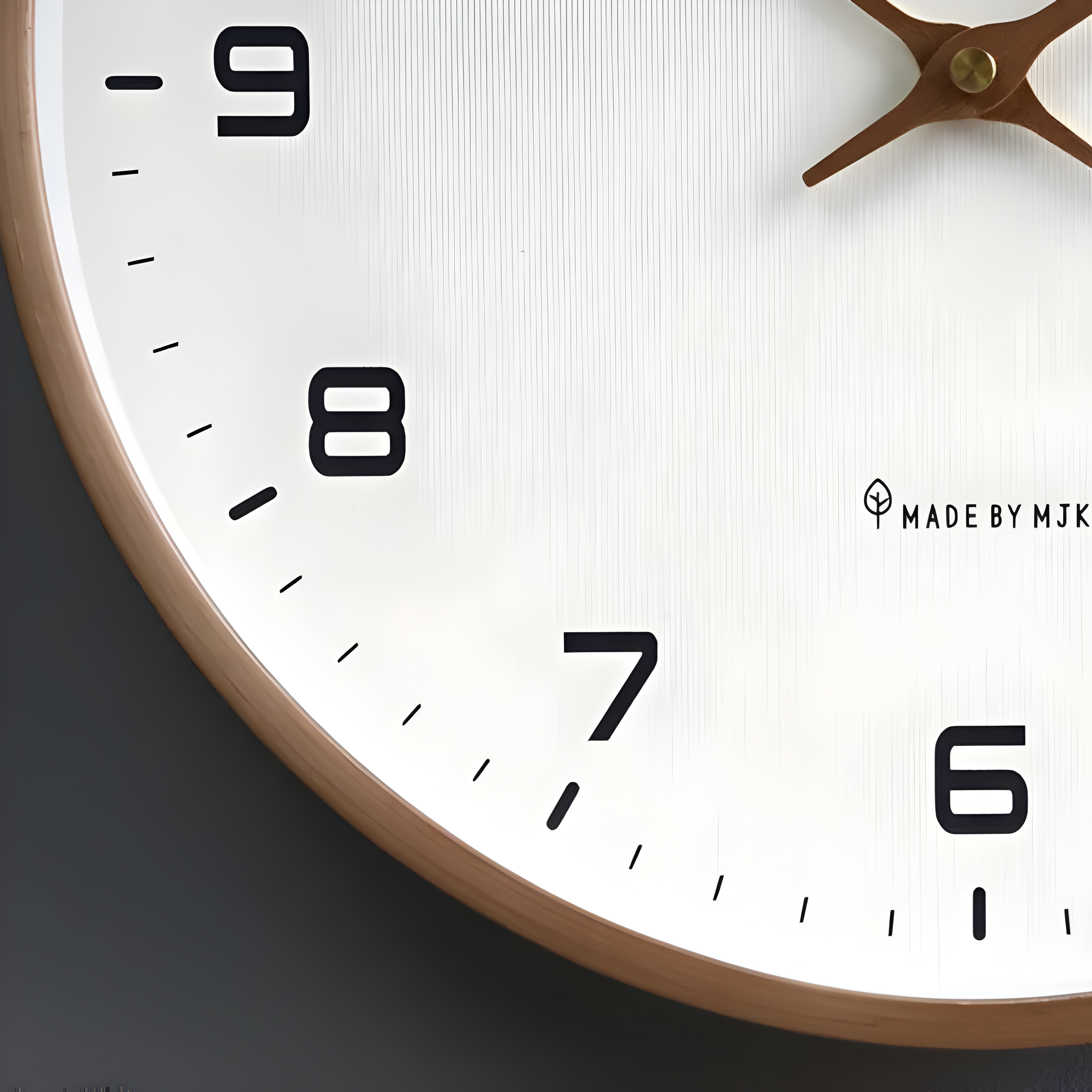 Geräuschlose Holz-Wanduhr | Modernes Runddesign