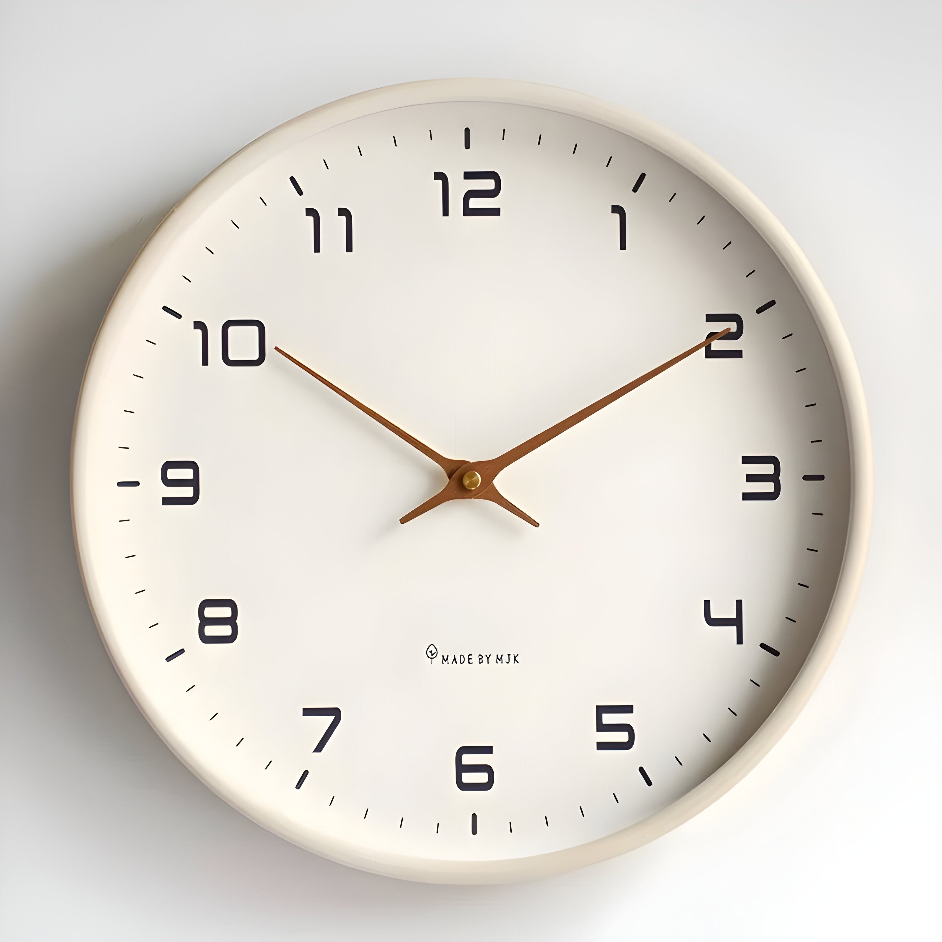 Geräuschlose Holz-Wanduhr | Modernes Runddesign