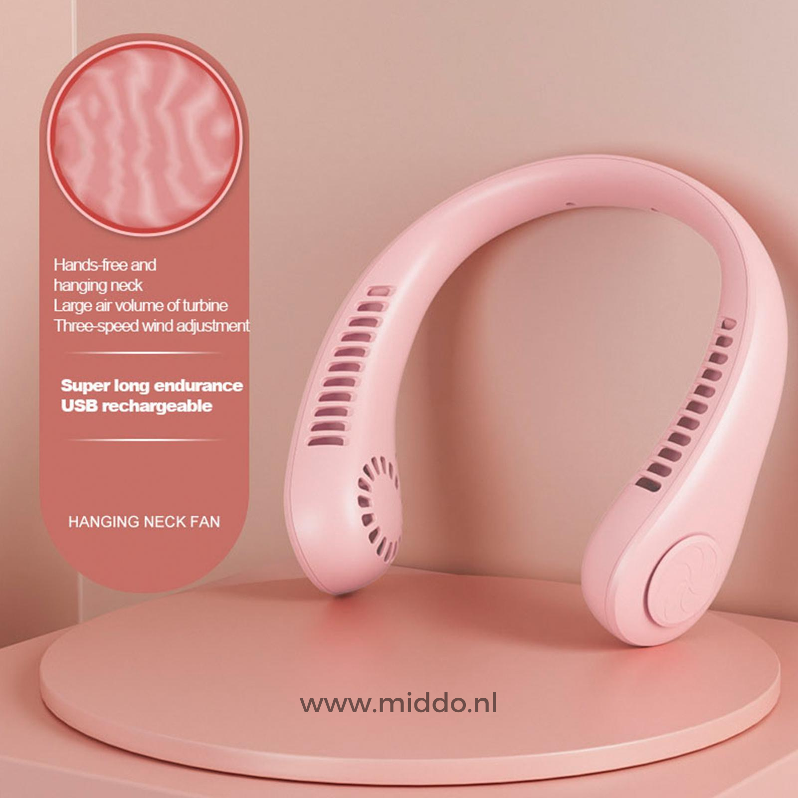 CoolBreeze Nackenventilator | Tragbarer, wiederaufladbarer Ventilator für sofortige Erfrischung