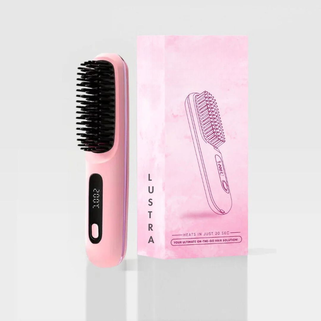 StyleEase Elektrischer LCD-Haarstyler-Kamm | Glatt, Stil und Glanz unterwegs