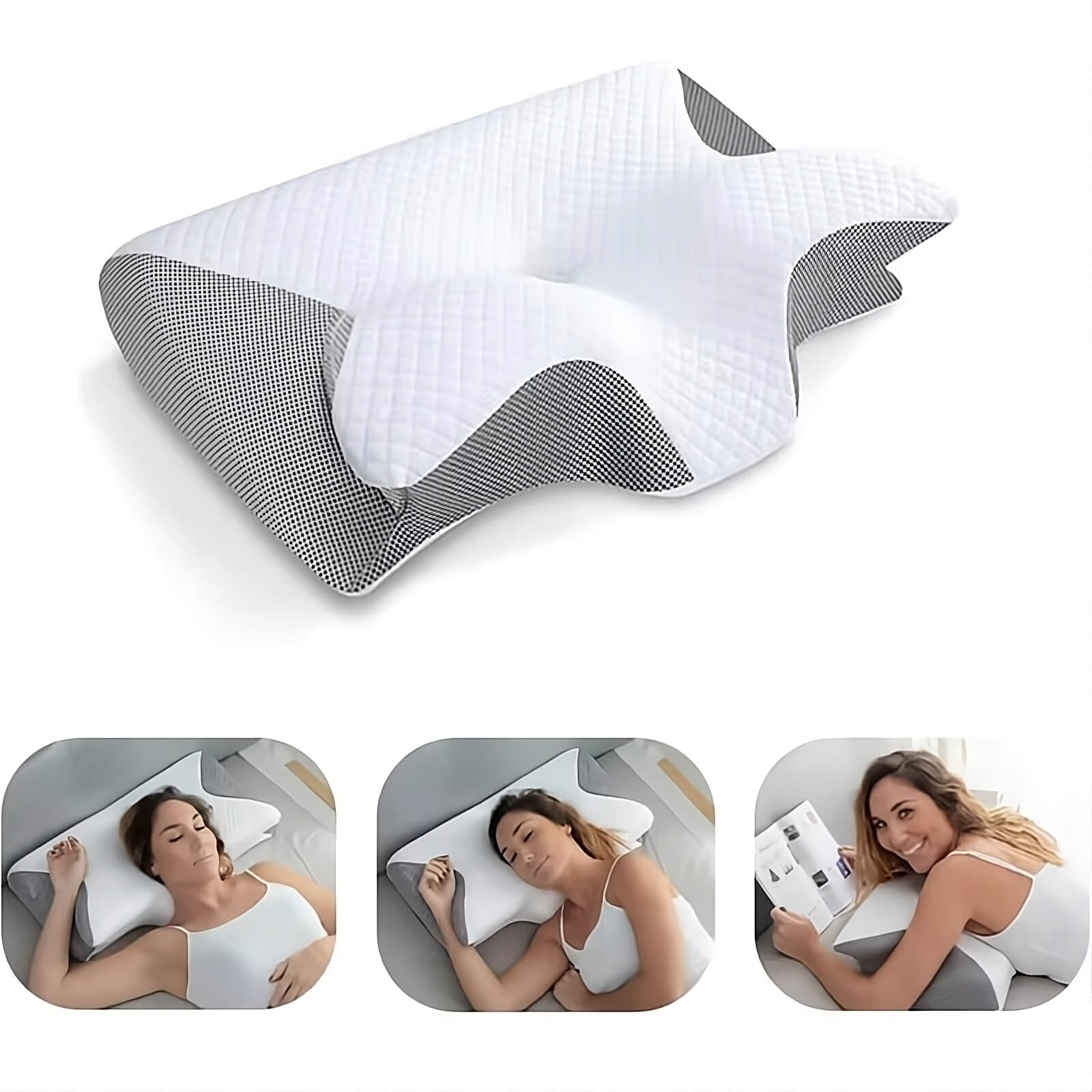 Orthopäisches Kissen | Ergonomische Unterstützung für Nacken und Rücken | Memory Foam