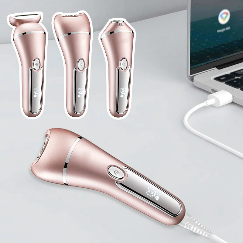 SkinGlide 3-in-1 Elektrisches Rasiergerät – Wasserdicht und Wiederaufladbar