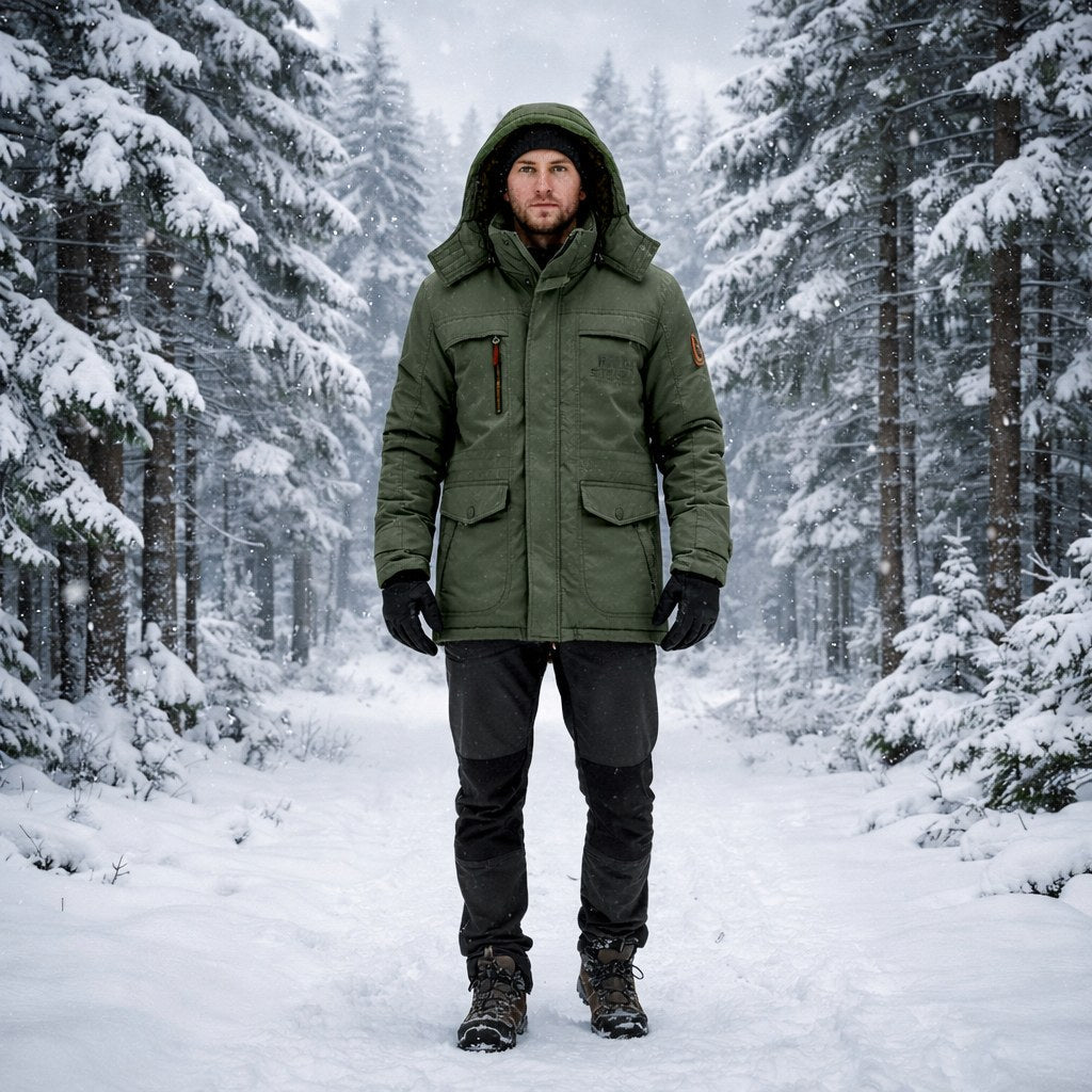 GletscherBekleidung – Wärmender Parka Mit Winddichter Fleece-Fütterung