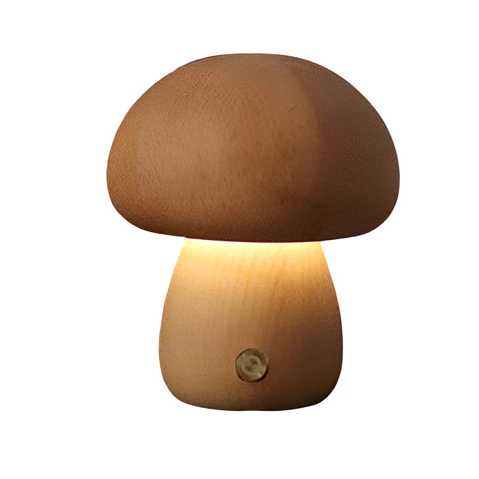 WoodGlow Holz Vintage Pilz Tischlampe – Einzigartige Beleuchtung für einen gemütlichen Raum