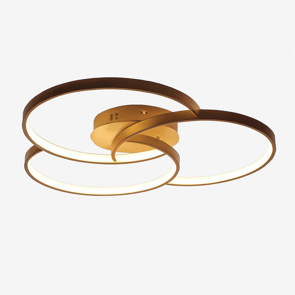 Design LED Deckenleuchte Rosette drei Kreise Bwart