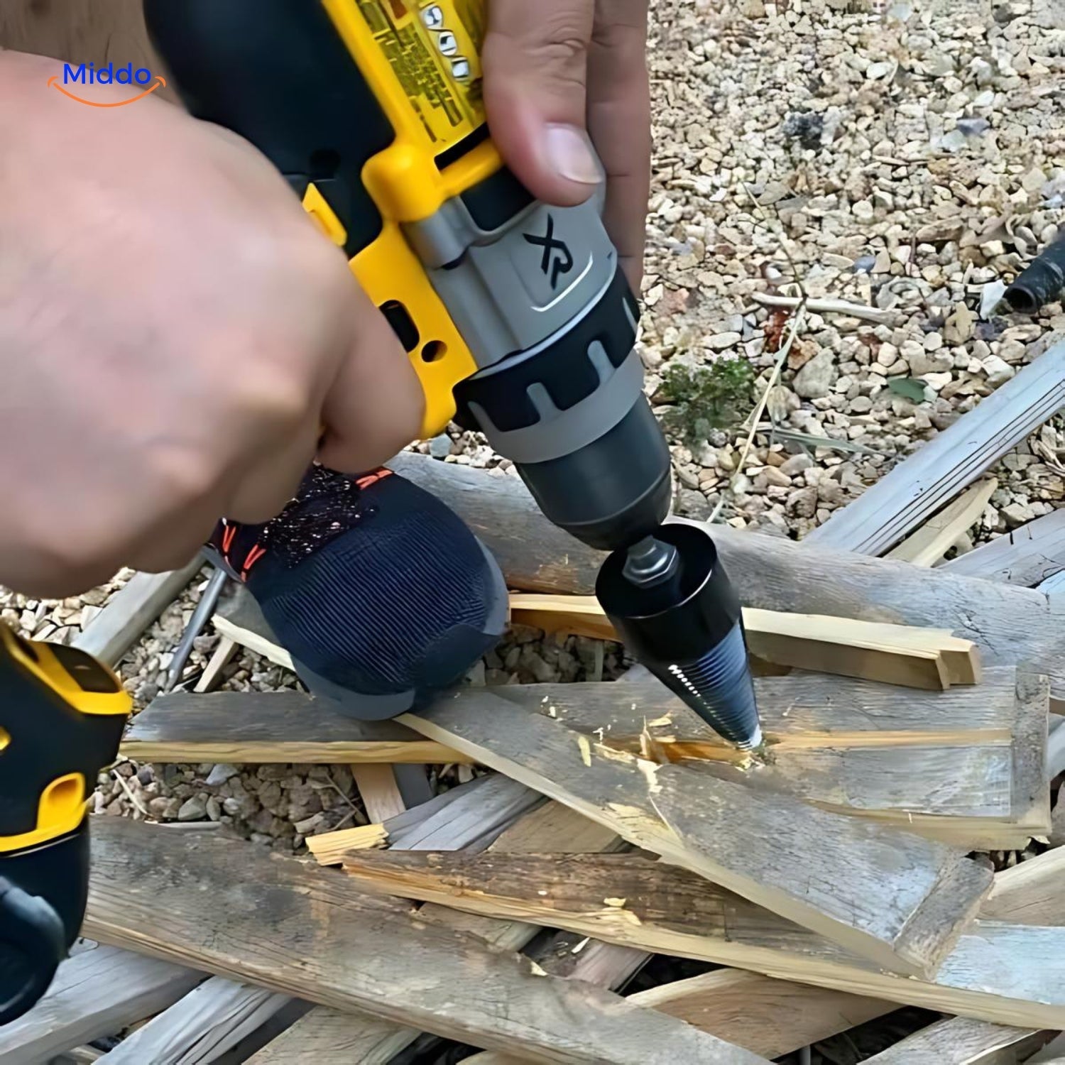 SplitMaster Spaltbohrmaschine | Effizientes Holzspalten ohne Axt für müheloses Arbeiten