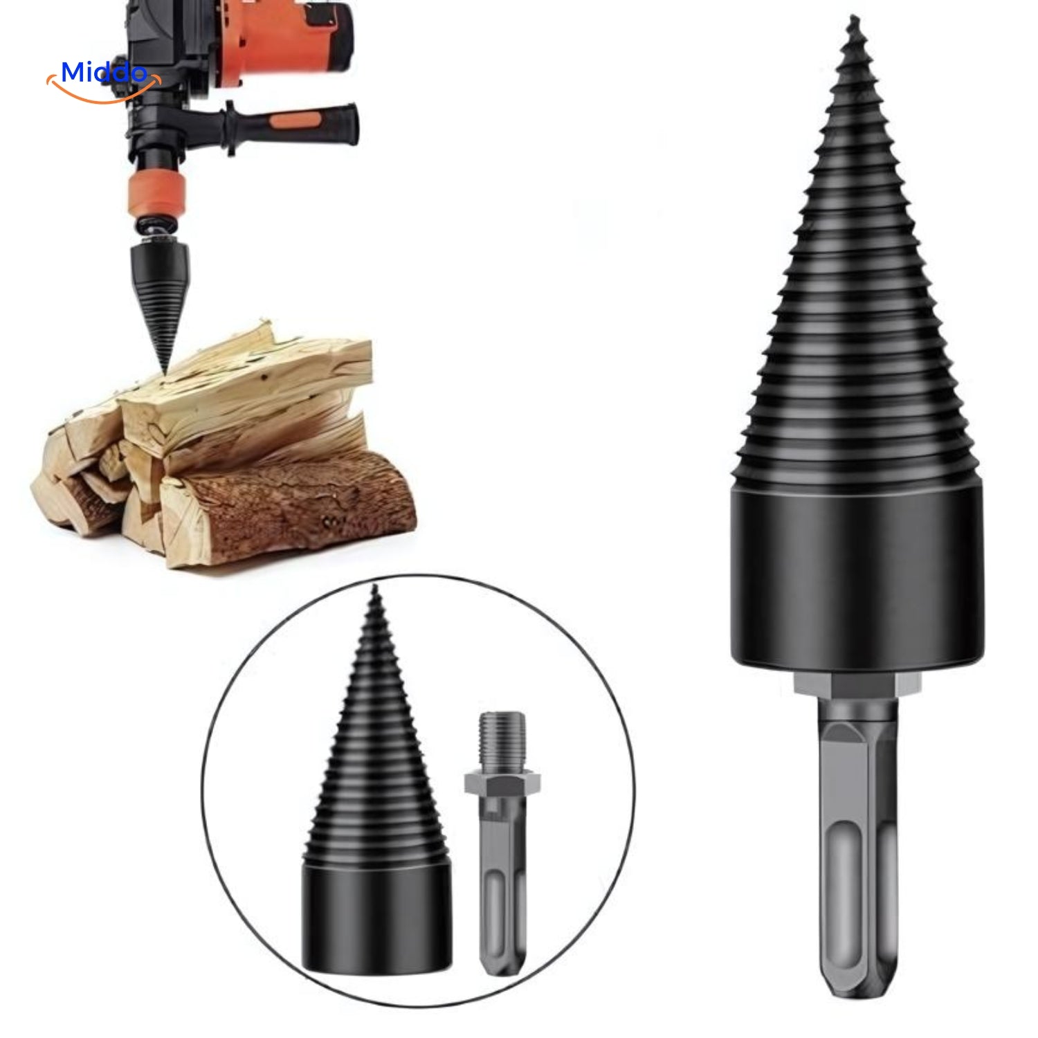 SplitMaster Spaltbohrmaschine | Effizientes Holzspalten ohne Axt für müheloses Arbeiten