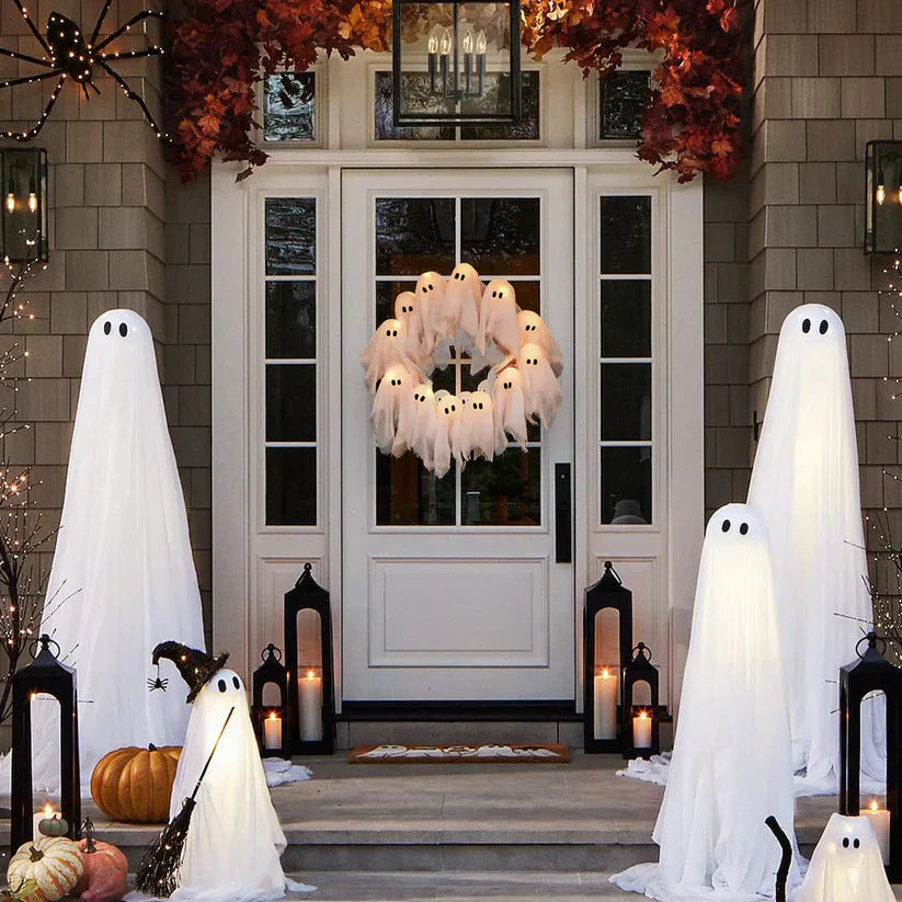HauntGlow Halloween Kranz | Verzaubernder Glow-Kranz für einen gruseligen festlichen Touch