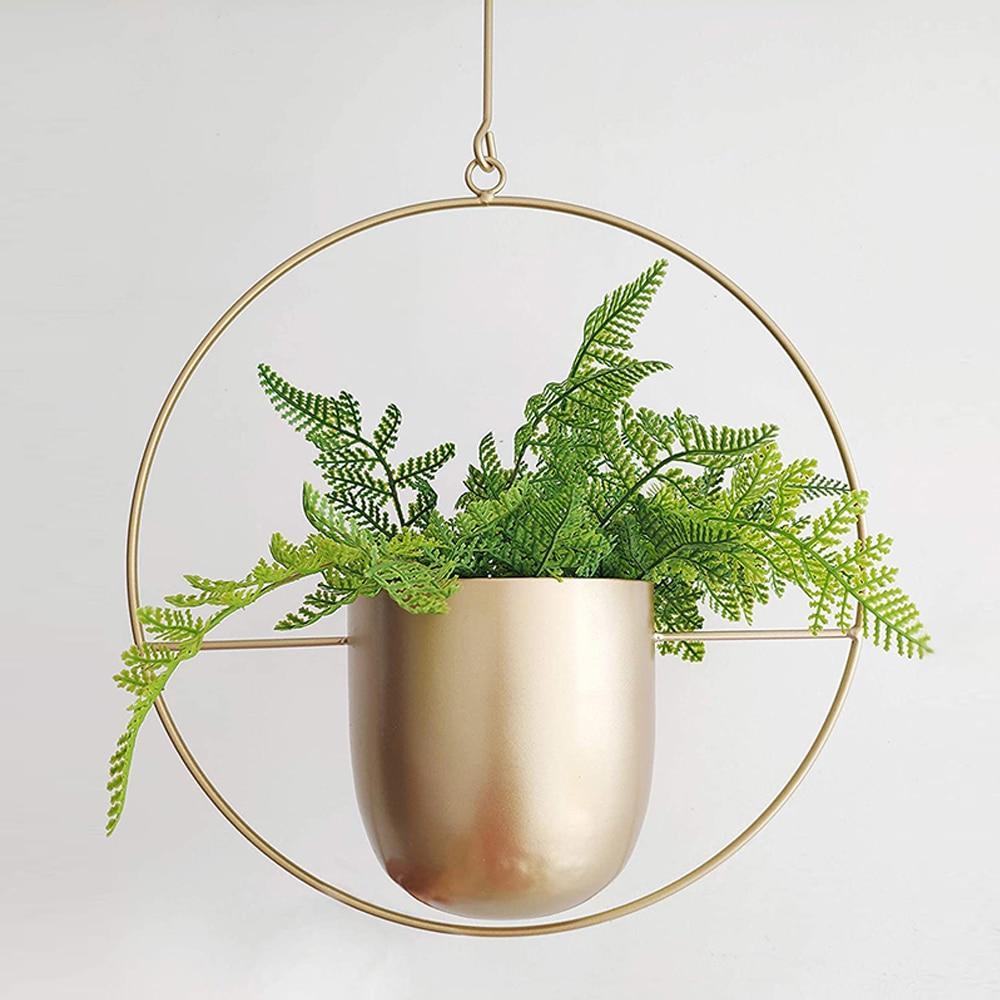 FloraFrame – Eleganter Metall Pflanzenhalter für Wand oder Decke