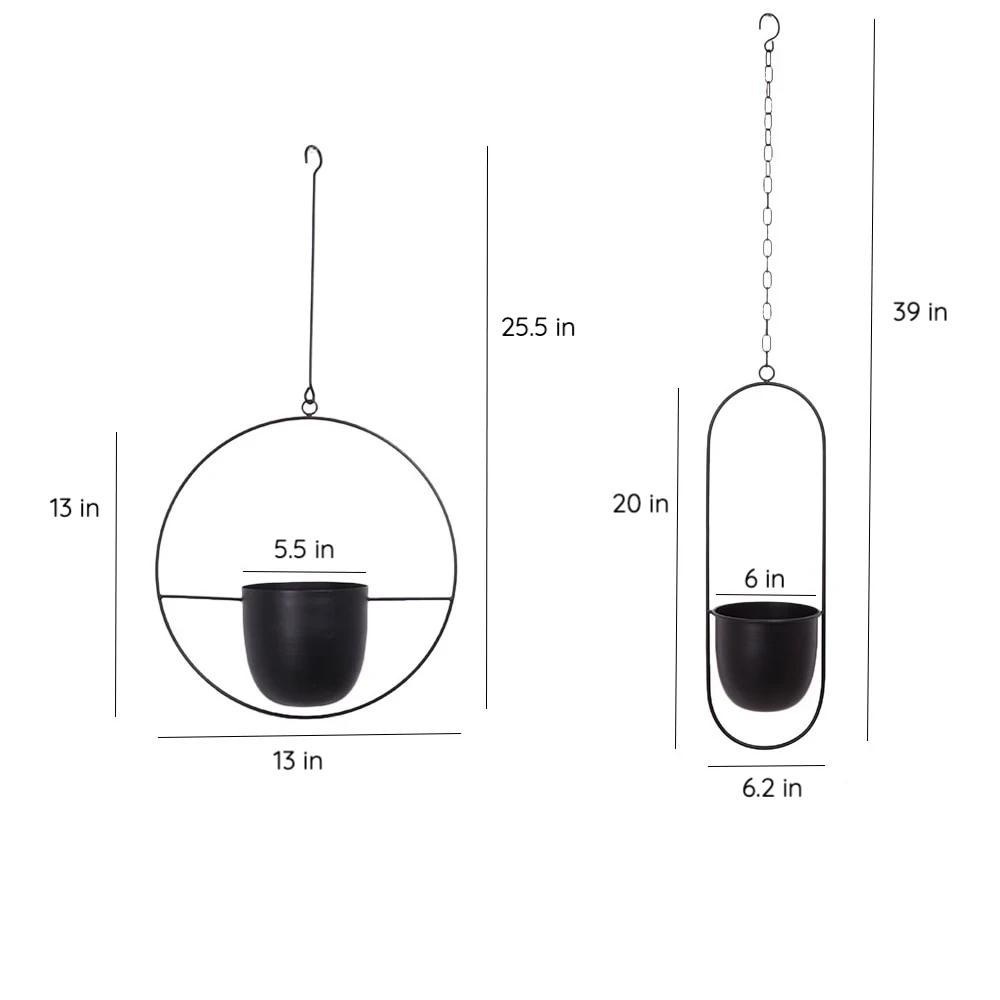 FloraFrame – Eleganter Metall Pflanzenhalter für Wand oder Decke