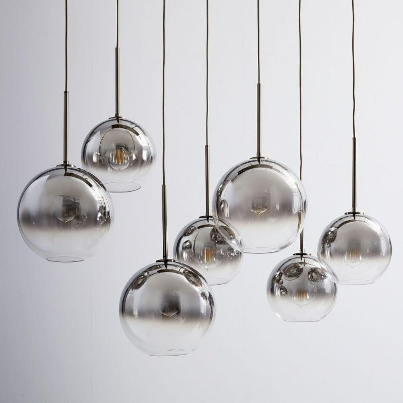 Frendorf | Glaskugel Pendelleuchte | Modernes Messing Design