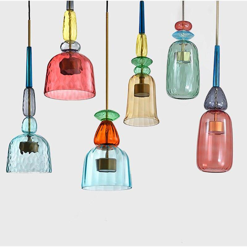 Pendelleuchte aus farbigem Glas Illumy