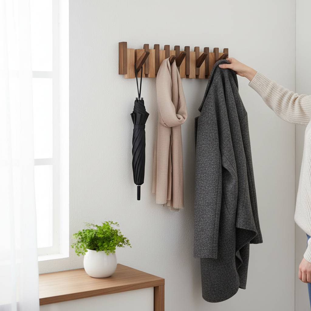 Holz-Pianohänger Garderobe für elegante Kleideraufbewahrung
