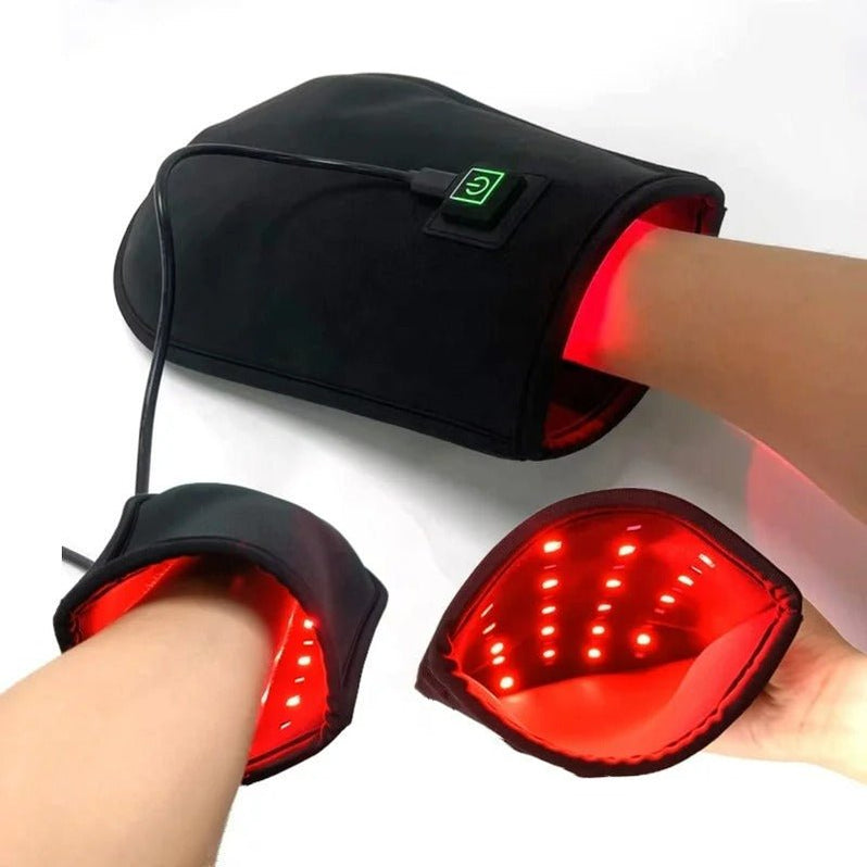 Lumera-Handschuh zur Linderung von Hand- und Gelenkschmerzen mit rotem Licht