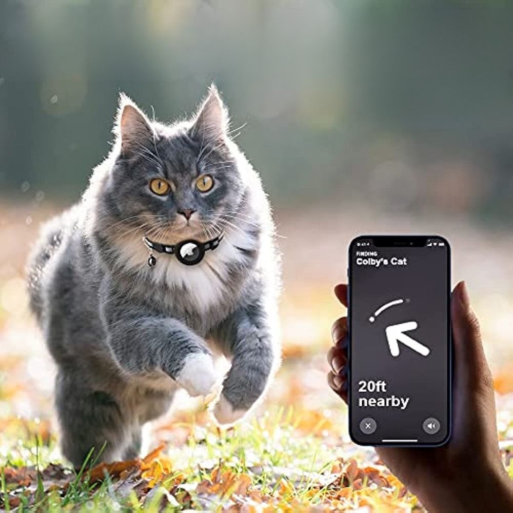 Katze GPS Tracker Halsband mit reflektierendem Design