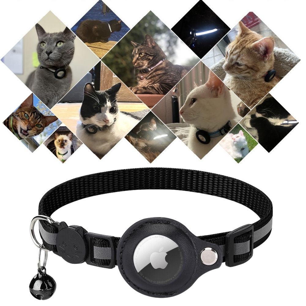 Katze GPS Tracker Halsband mit reflektierendem Design