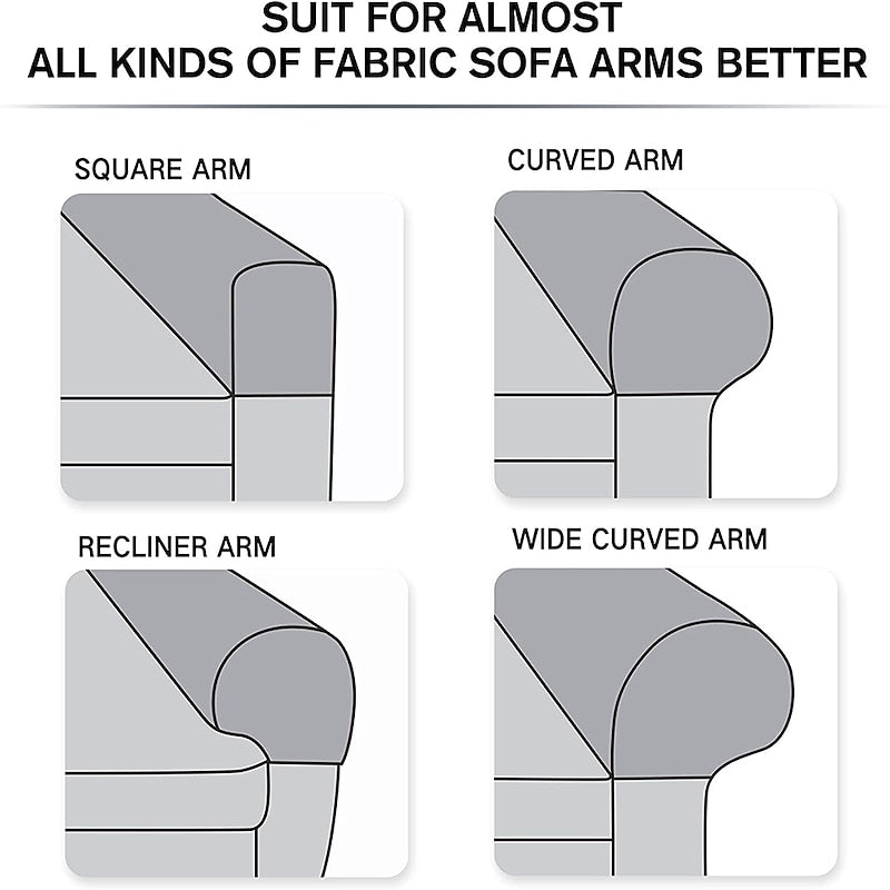 Stretch Armlehnenbezüge – Spandex Bezüge für Stühle & Sessel, Set von 2, Bordeaux
