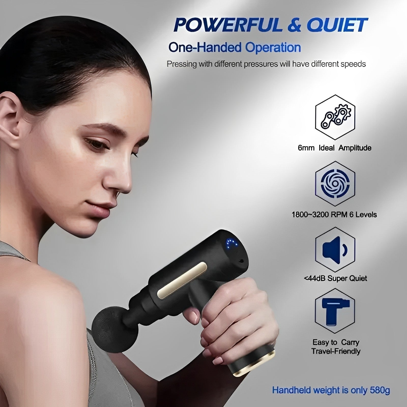 MuscleRelief Pro | Massagepistole mit einstellbarer Geschwindigkeit