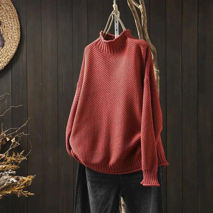 MILOU | GESTRICKTER ROLLKRAGENPULLOVER MIT STIL