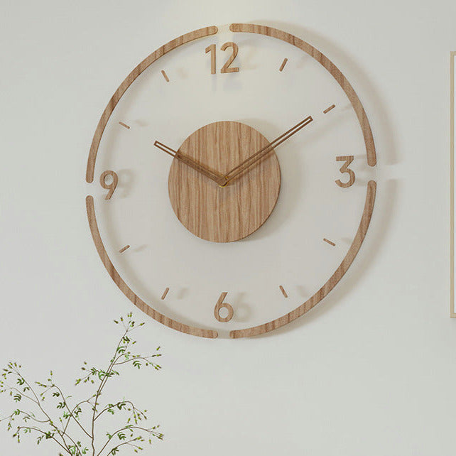 Frendorf Skandinavische Holz Wanduhr WoodWave