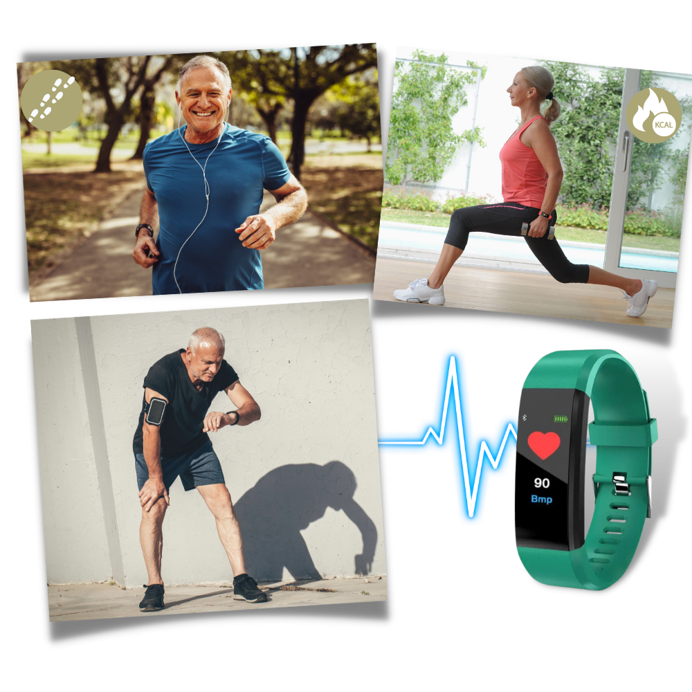 VitaWatch | Senioren Smartwatch mit Gesundheitsmonitor und Großem LED-Bildschirm