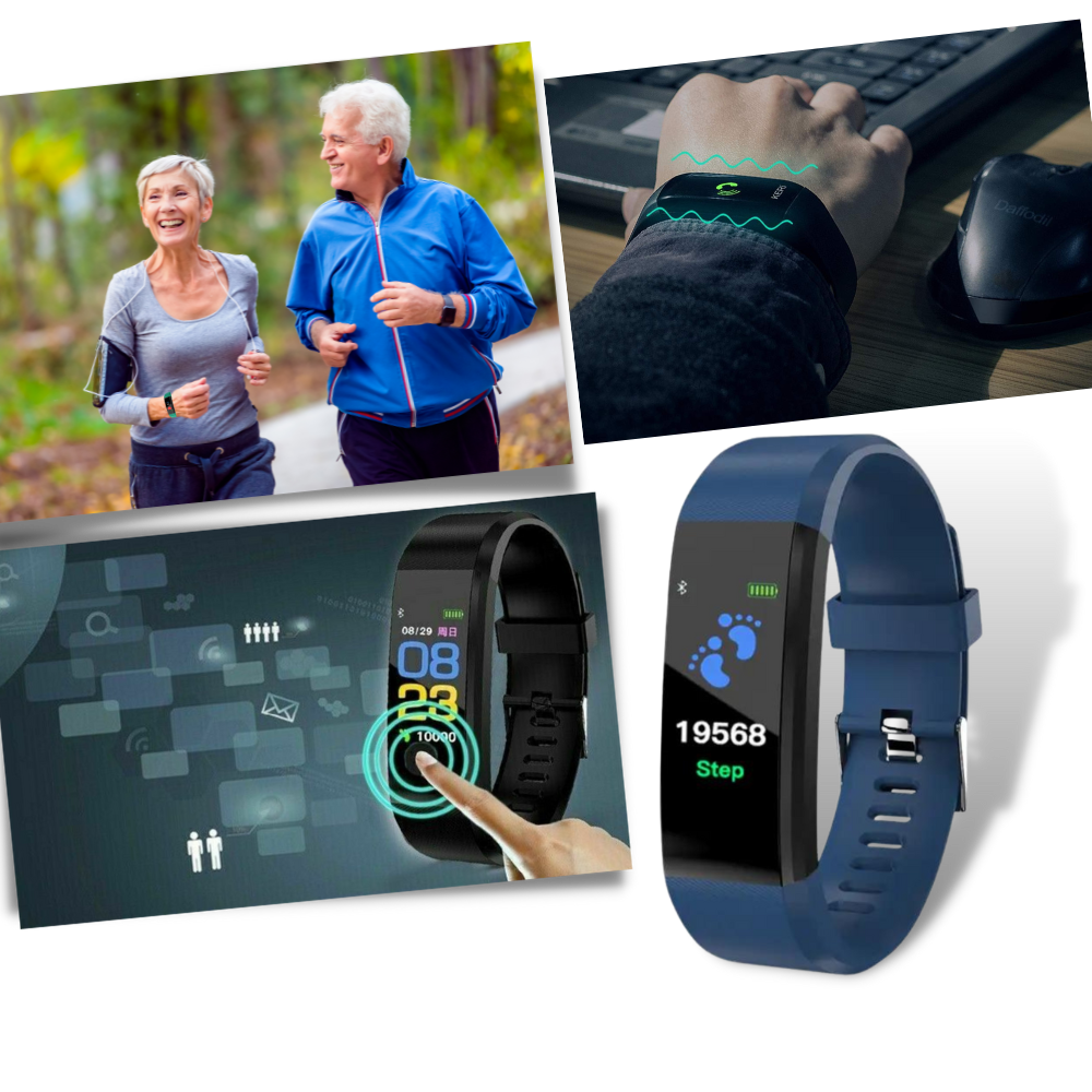 VitaWatch | Senioren Smartwatch mit Gesundheitsmonitor und Großem LED-Bildschirm