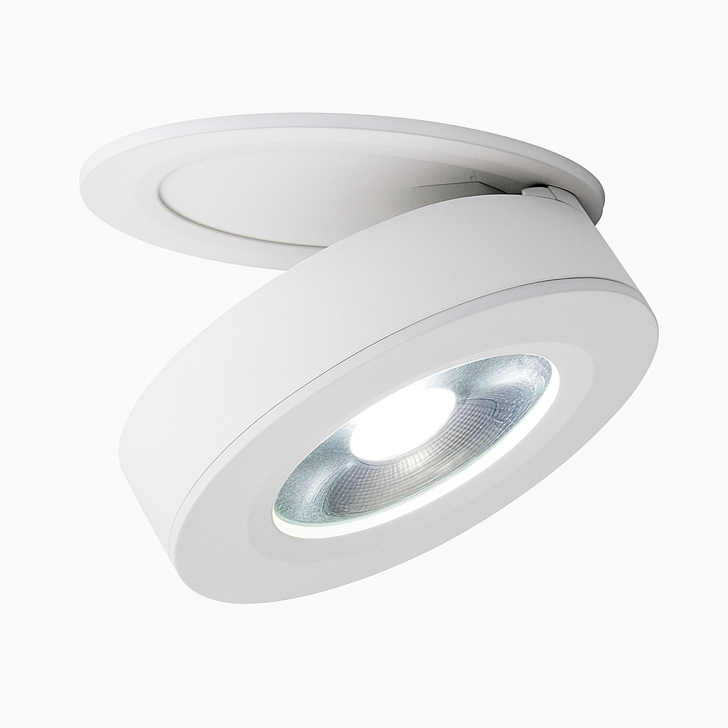 Moderne runde und schwenkbare LED-Einbauleuchte Slim