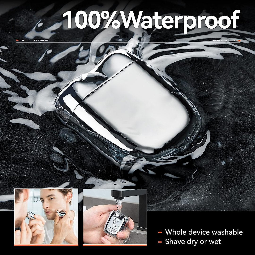 AureoShave Kompaktes Elektrisches Rasiergerät | Aufladbar über USB, wasserdicht und perfekt für zu Hause, im Auto und auf Reisen.