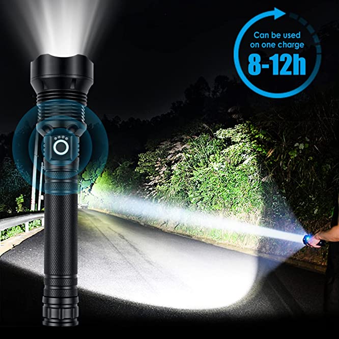 LuxeBeam Hochleistungs-Taschenlampe | Superhelle, langlebige und wiederaufladbare Taschenlampe für jede Situation