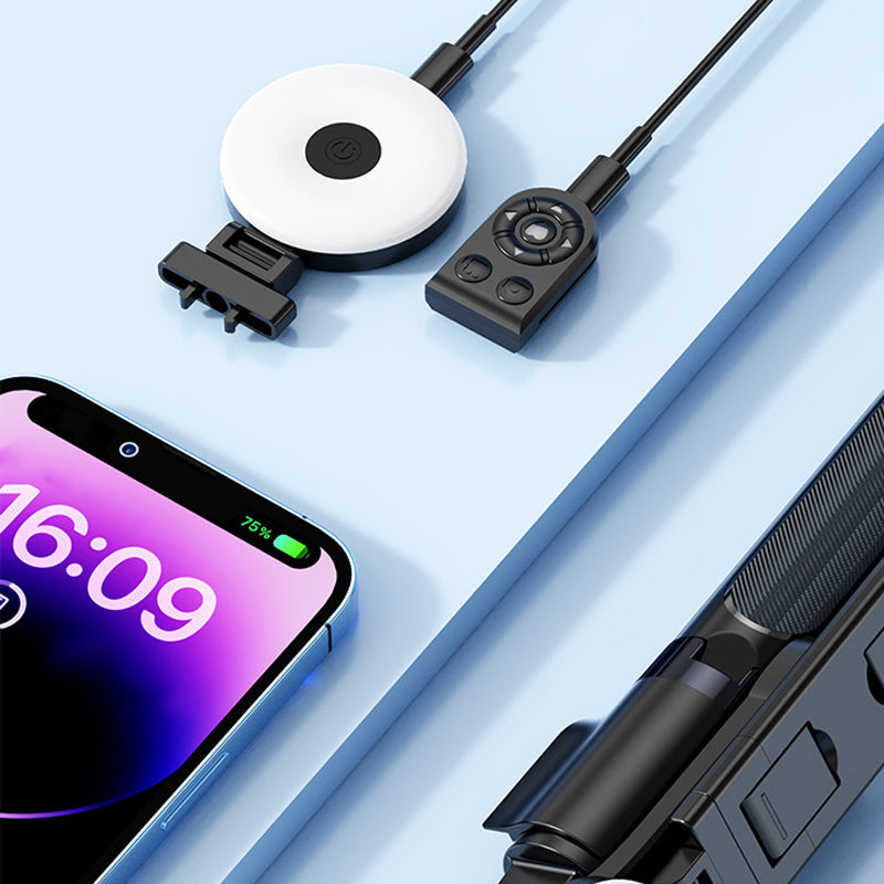 LuxuraSnap Elite Selfie Stick Stativ | Machen Sie atemberaubende Selfies mit integriertem LED-Fülllicht