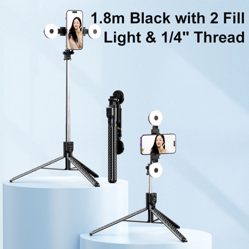 LuxuraSnap Elite Selfie Stick Stativ | Machen Sie atemberaubende Selfies mit integriertem LED-Fülllicht