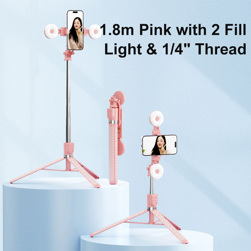 LuxuraSnap Elite Selfie Stick Stativ | Machen Sie atemberaubende Selfies mit integriertem LED-Fülllicht