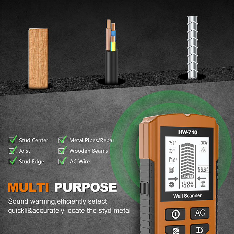 LuxMetal Pro Handheld Detektor | Multifunktionaler Metall- und Wandsensor für präzise Ergebnisse