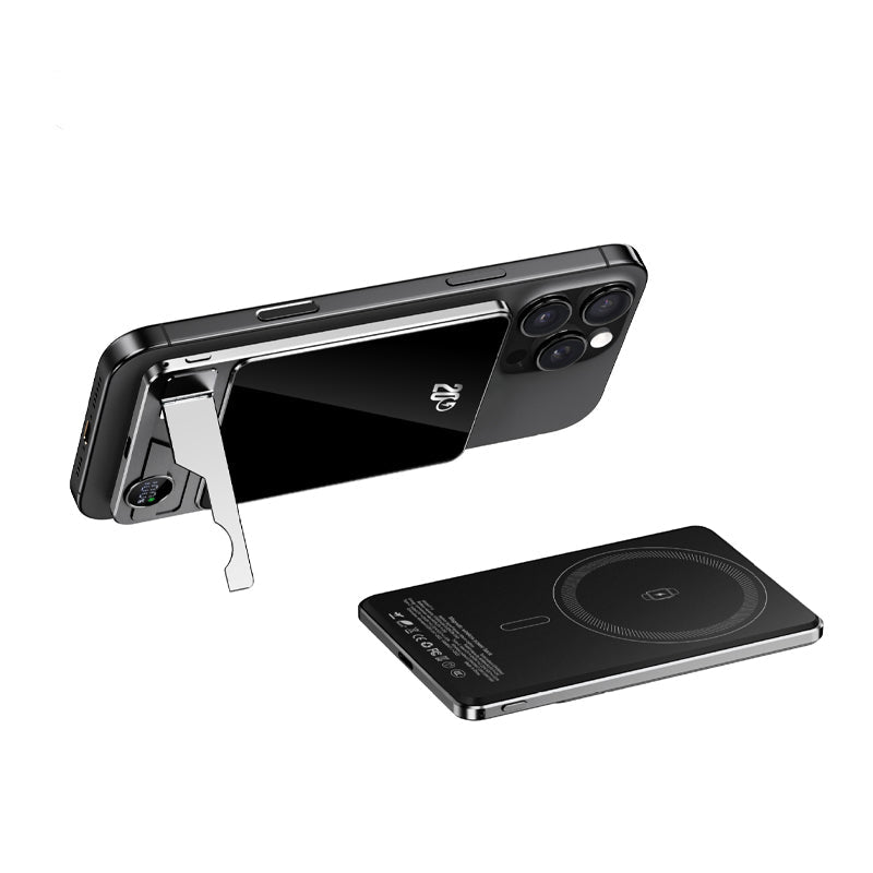 LuxuraTech Dual-Mode Magnetische Powerbank | Vielseitige Lade-Lösung mit integriertem Ständer für ultimativen Komfort