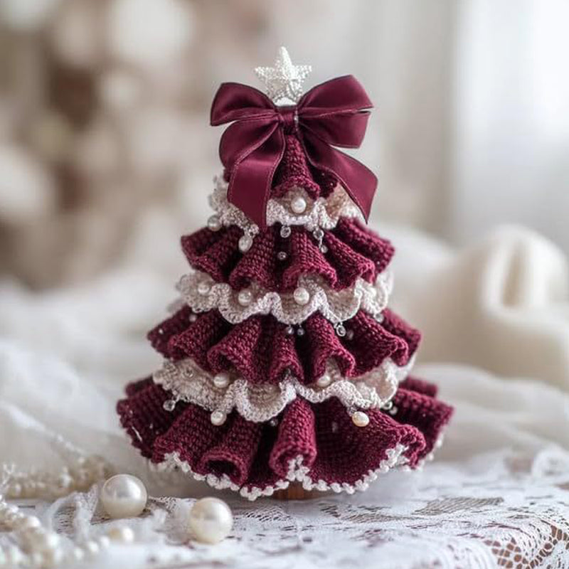 WinterHaak DIY Weihnachtsbaum Häkelpaket – handgemachte Weihnachtsdekoration für zu Hause