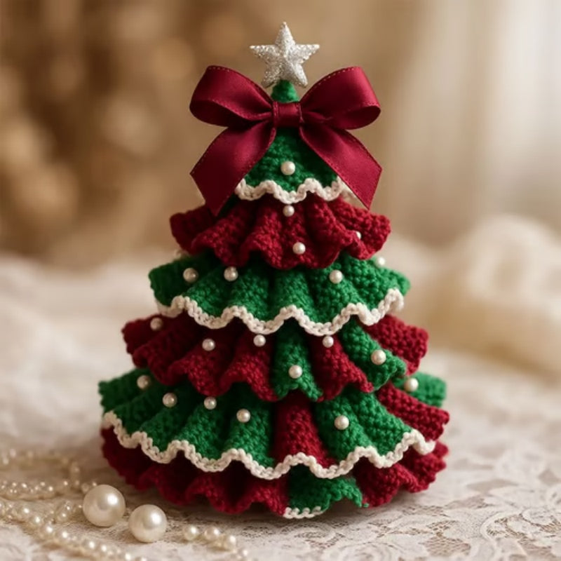 WinterHaak DIY Weihnachtsbaum Häkelpaket – handgemachte Weihnachtsdekoration für zu Hause