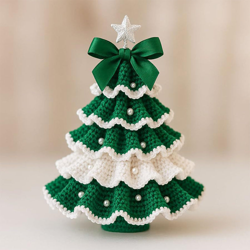 WinterHaak DIY Weihnachtsbaum Häkelpaket – handgemachte Weihnachtsdekoration für zu Hause