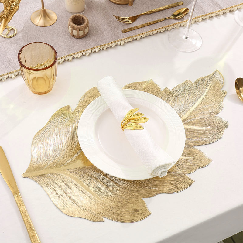 Goudblad Luxus Tischunterlage – 3D Elegante Tischunterlage aus PVC
